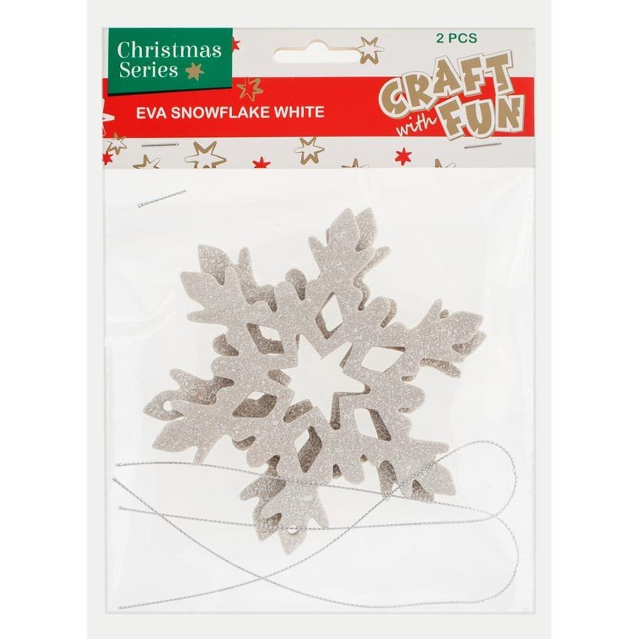 DECORATIVE FOAM BN EVA SNOWFLAKE PENDANT CRAFT WITH FUN 438613